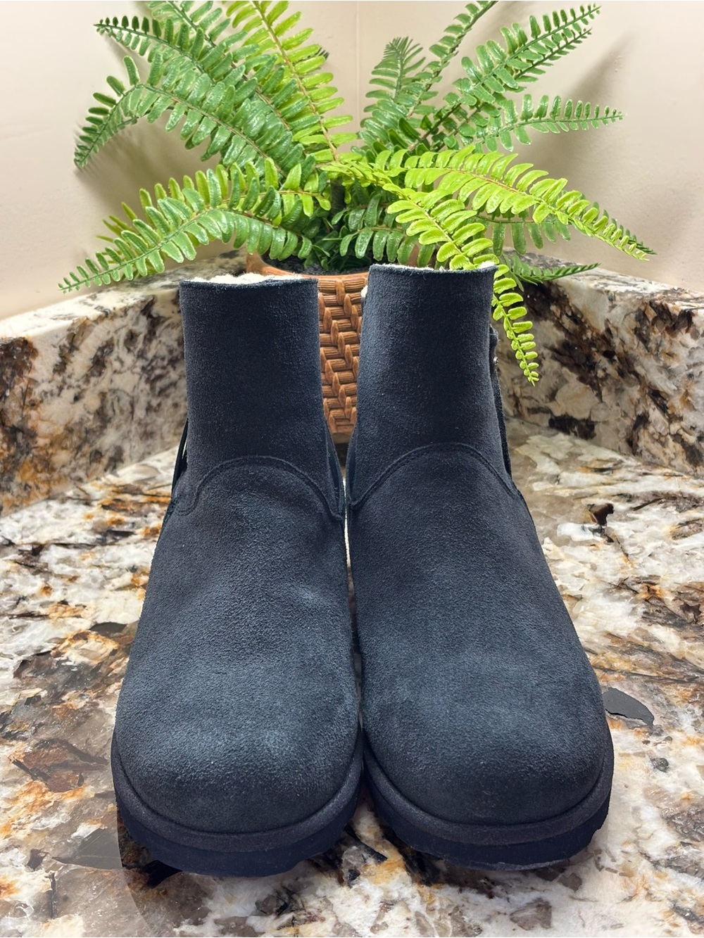 BareTraps Women's Blue Suede Ankle Booties